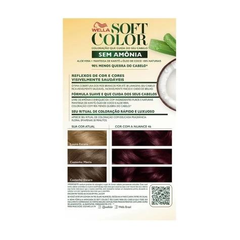 Tintura Soft Color Wella Sem Amônia 46 Borgonha 125ml - Imagem 2