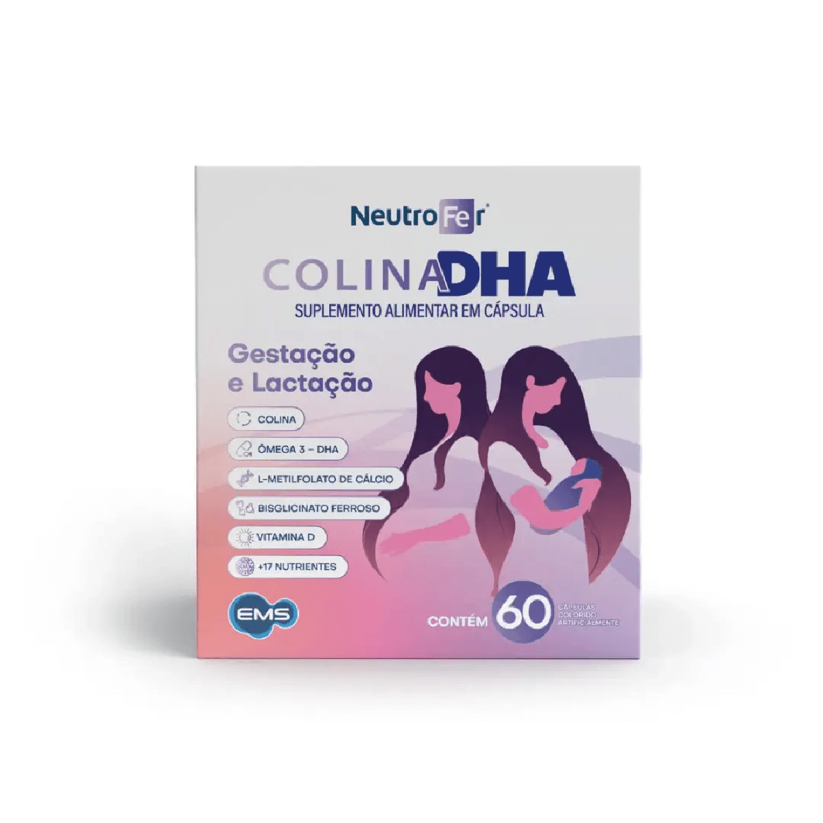 Polivitamínico Neutrofer Colina DHA para Gestantes 60 Cápsulas