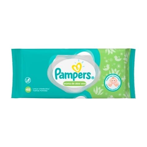 Lenços Umedecidos Pampers Aloe Vera 48 Unidades - Imagem 1