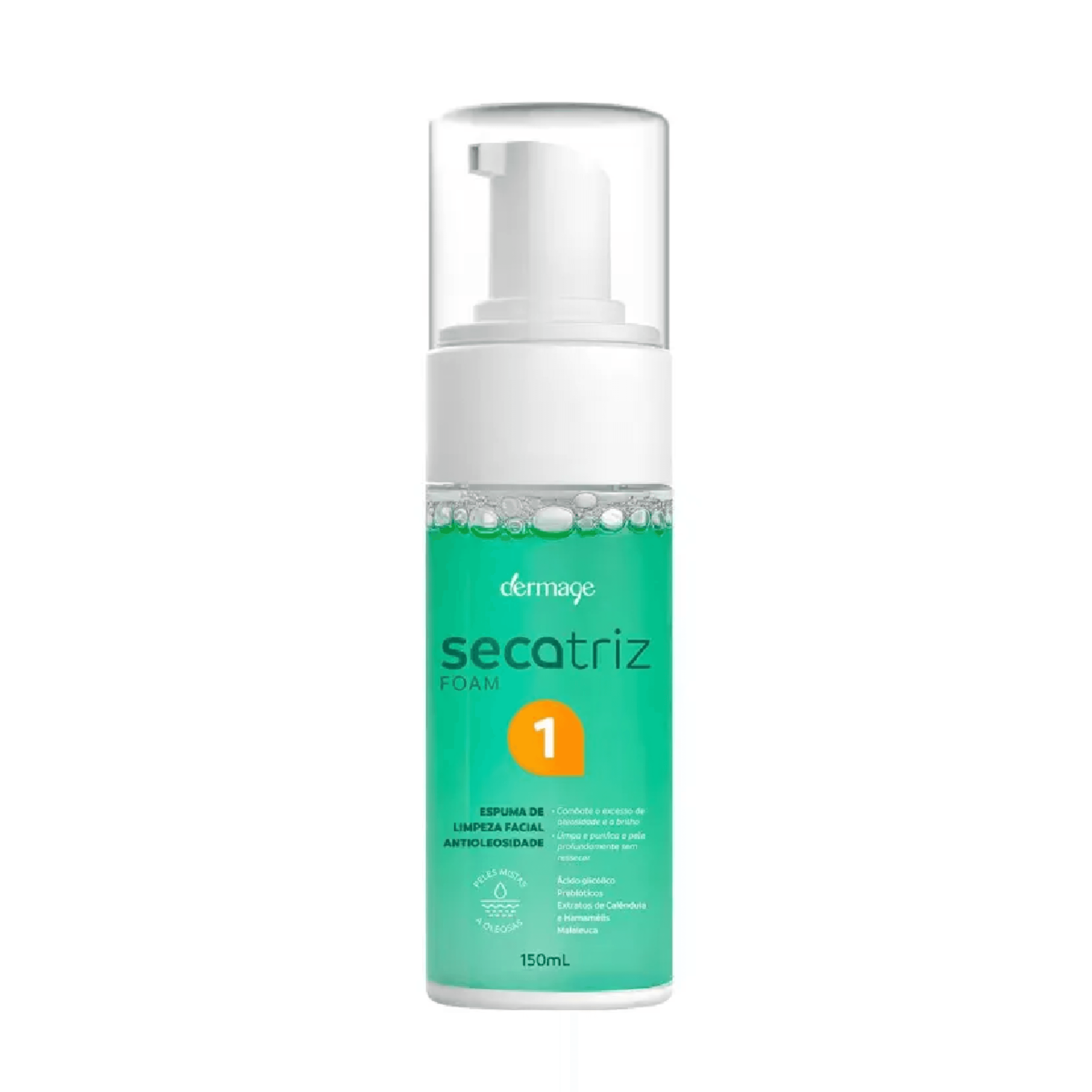 Espuma de Limpeza Facial Antioleosidade Dermage Secatriz Foam 150ml - Imagem 1