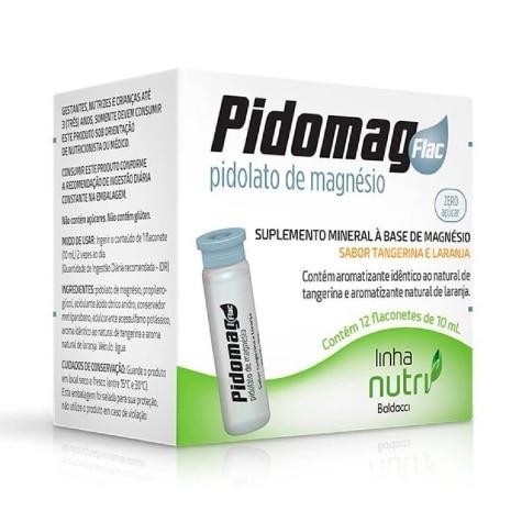 Pidomag Flac 1500mg Sabor Tangerina e Laranja 12 Flaconetes 10ml - Imagem 1