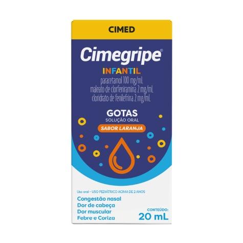 Cimegripe Infantil Gotas Sabor Laranja 20ml - Imagem 1