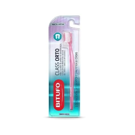 Escova Dental Bitufo Class Orto Macia Média Cores Sortidas - Imagem 1