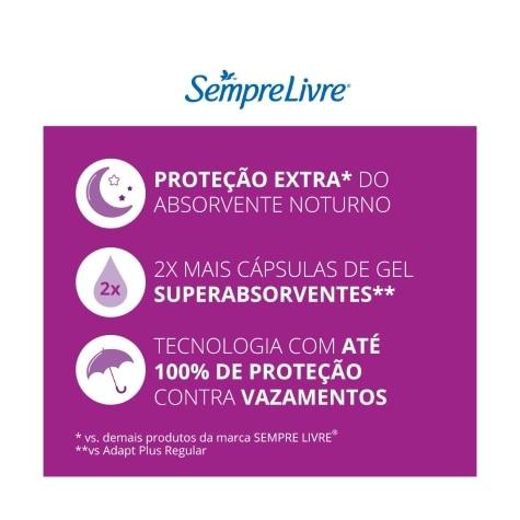 Absorvente Noturno Suave com Abas Sempre Livre 32 Unidades Leve mais Pague menos - Imagem 4