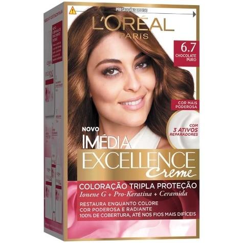Tintura Imédia L'Oréal Paris Excellence Creme 6.7 Chocolate Puro 179ml - Imagem 1