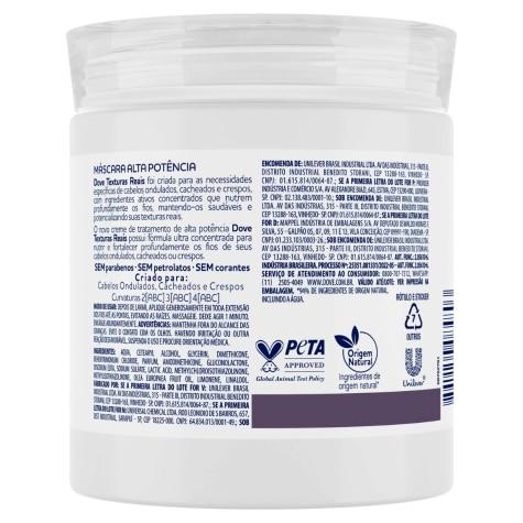 Máscara de Tratamento Dove Texturas Reais Ondulados Cacheados e Crespos com Azeite de Oliva 500g - Imagem 2