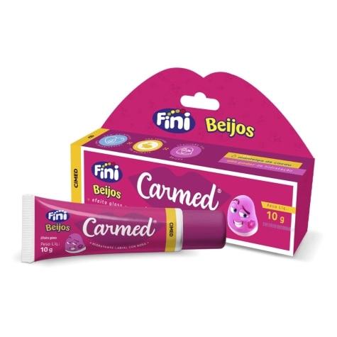 Hidratante Labial Carmed Fini Beijos Cor Rosa Efeito Gloss 10g - Imagem 1
