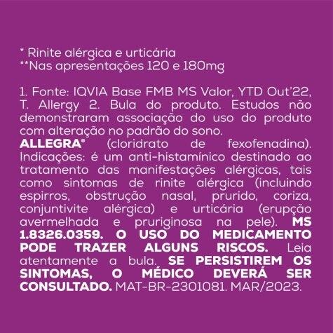 Allegra 120mg 20 Comprimidos - Imagem 5