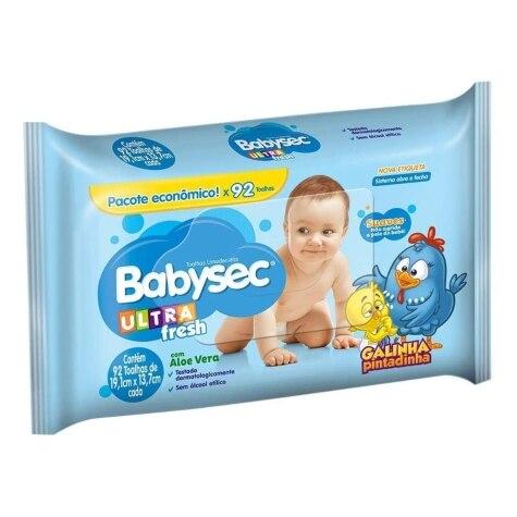 Toalhas Umedecidas Babysec Ultrafresh Galinha Pintadinha Sem Álcool 92 Unidades - Imagem 1
