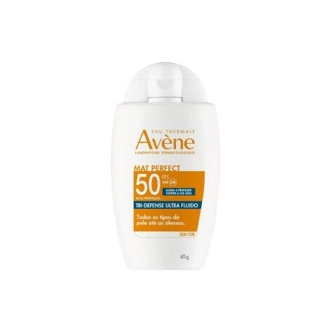 Protetor Solar Facial Avène Mat Perfect Tri-Defense Ultra Fluido FPS50 Sem Cor 40g - Imagem 1