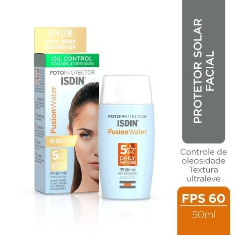 Protetor Solar Facial Isdin Fusion Water FPS60 50ml - Imagem 2