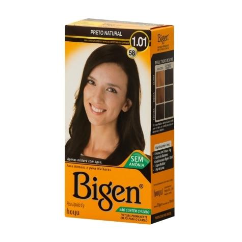 Tintura Bigen Cless em Pó 58 Preto Natural 45g - Imagem 1