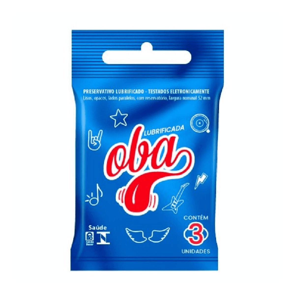 Preservativo OBA Lubrificada 3 Unidades