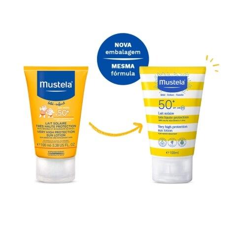 Protetor Solar Facial e Corporal Mustela Bebê FPS50+ 100ml - Imagem 3