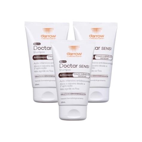 Kit 3 Unidades Shampoo Anticaspa Darrow Doctar Sensi 120ml - Imagem 1
