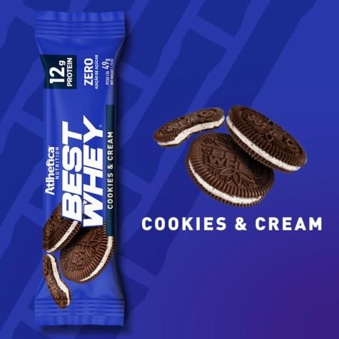 Barra Proteica Atlhetica Nutrition Best Whey Sabor Cookies & Cream 49g - Imagem 5
