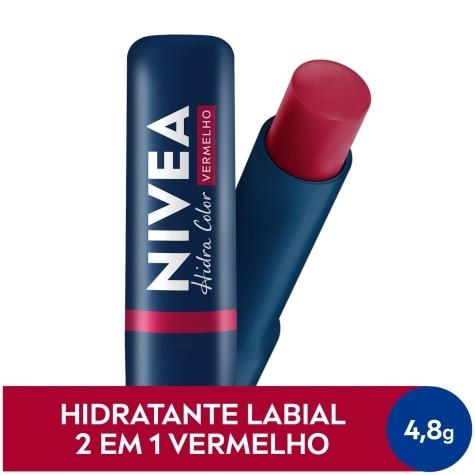 Hidratante Labial Nivea Hidra Color 2 em 1 Vermelho 4,8g - Imagem 2