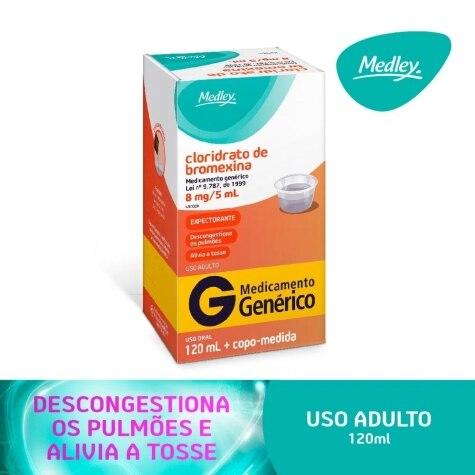 Cloridrato de Bromexina Xarope Adulto 8mg 120ml Medley Genérico - Imagem 2