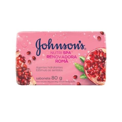 Sabonete Cosmético Barra Johnson's Nutri Spa Renovadora Romã 80g - Imagem 1