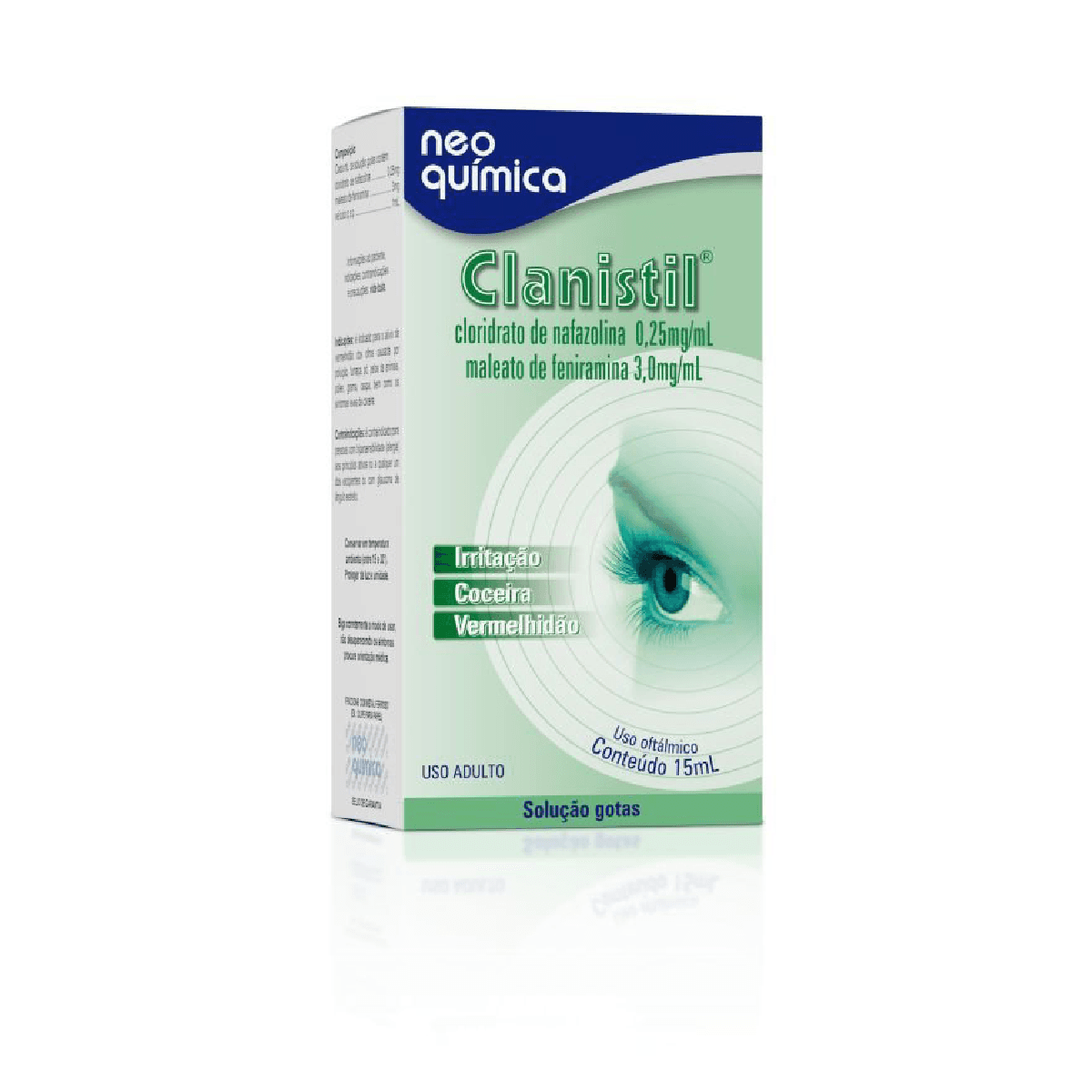 Clanistil 0,25mg + 3mg Solução Oftálmica 15ml - Imagem 1