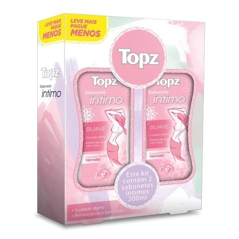 Sabonete Íntimo Líquido Topz Suave 2 Unidades 200ml - Imagem 1