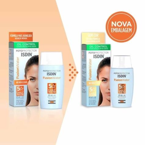 Protetor Solar Facial Isdin Fusion Water FPS60 50ml - Imagem 3