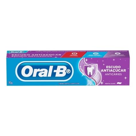 Creme Dental Oral-B Escudo Antiaçúcar 70g - Imagem 1