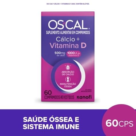 Os-Cal D 500mg + 1.000UI 60 Comprimidos Revestidos - Imagem 1