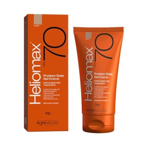 Protetor Solar Facial Heliomax FPS70 Gel Creme Cor Claro 50g - Imagem 2