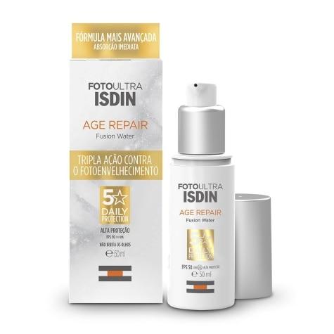 Protetor Solar Facial Isdin Fusion Water Age Repair PFS50 50ml - Imagem 1