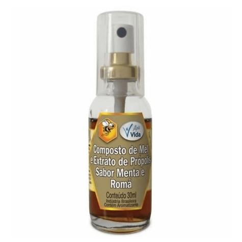 Extrato de Própolis Apis Vida Spray Sabor Menta e Romã 30ml - Imagem 1