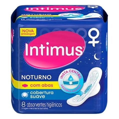 Absorvente Noturno Extra Suave com Abas Intimus 8 Unidades - Imagem 1