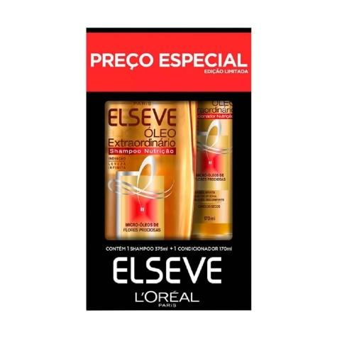 Kit Shampoo 375ml + Condicionador Elseve Óleo Extraordinário 170ml Preço Especial - Imagem 1