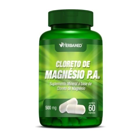 Cloreto de Magnésio P.A. 500mg Herbamed 60 Cápsulas - Imagem 1