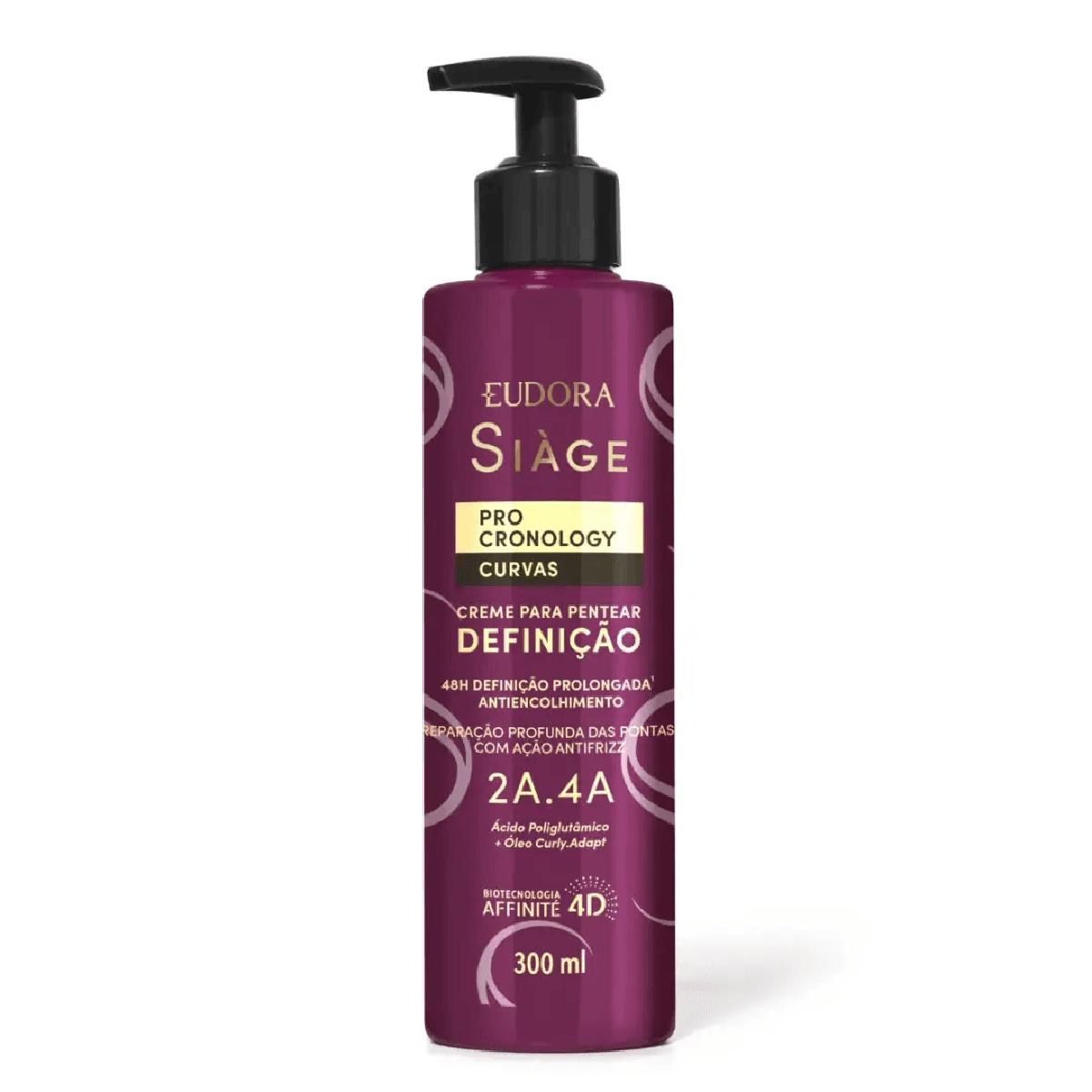 Creme de Pentear Eudora Siàge Pro Cronology Curvas Volume 300ml - Imagem 1