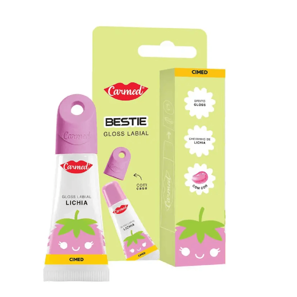 Hidratante Labial Carmed Bestie Lichia 5g + Case - Imagem 1