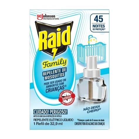 Repelente Elétrico Raid Líquido 45 Noites Family Refil 32,9ml - Imagem 2