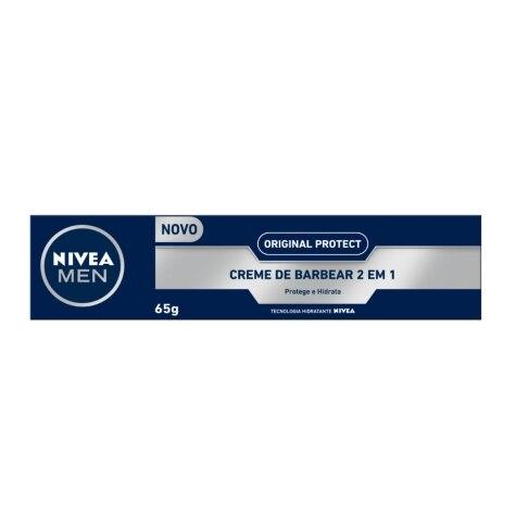 Creme de Barbear Nivea Men Original Protect 2 em 1 65g - Imagem 1