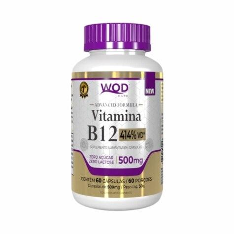 Vitamina B12 414% VD Wod Nutrition 60 Cápsulas - Imagem 1