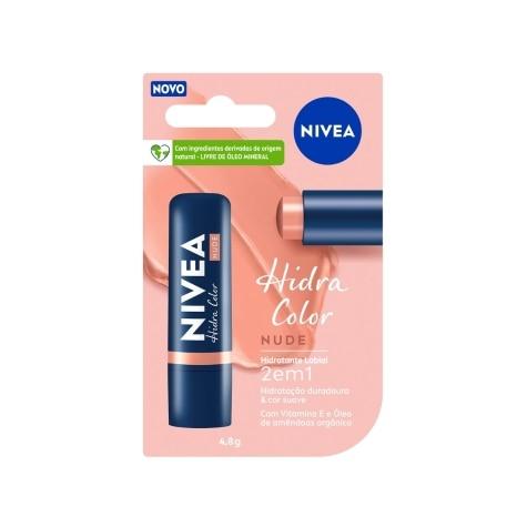 Hidratante Labial Nivea Hidra Color 2 em 1 Nude 4,8g - Imagem 2