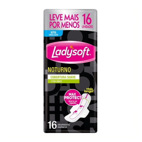 Absorvente Noturno Suave com Abas Ladysoft 16 Unidades Leve mais Por menos - Imagem 2