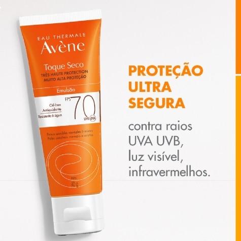 Protetor Solar Facial Avène Toque Seco FPS70 Emulsão Incolor 40g - Imagem 3