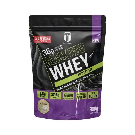 Whey Protein Black Wod Com Creatina Sabor Baunilha 900g - Imagem 1