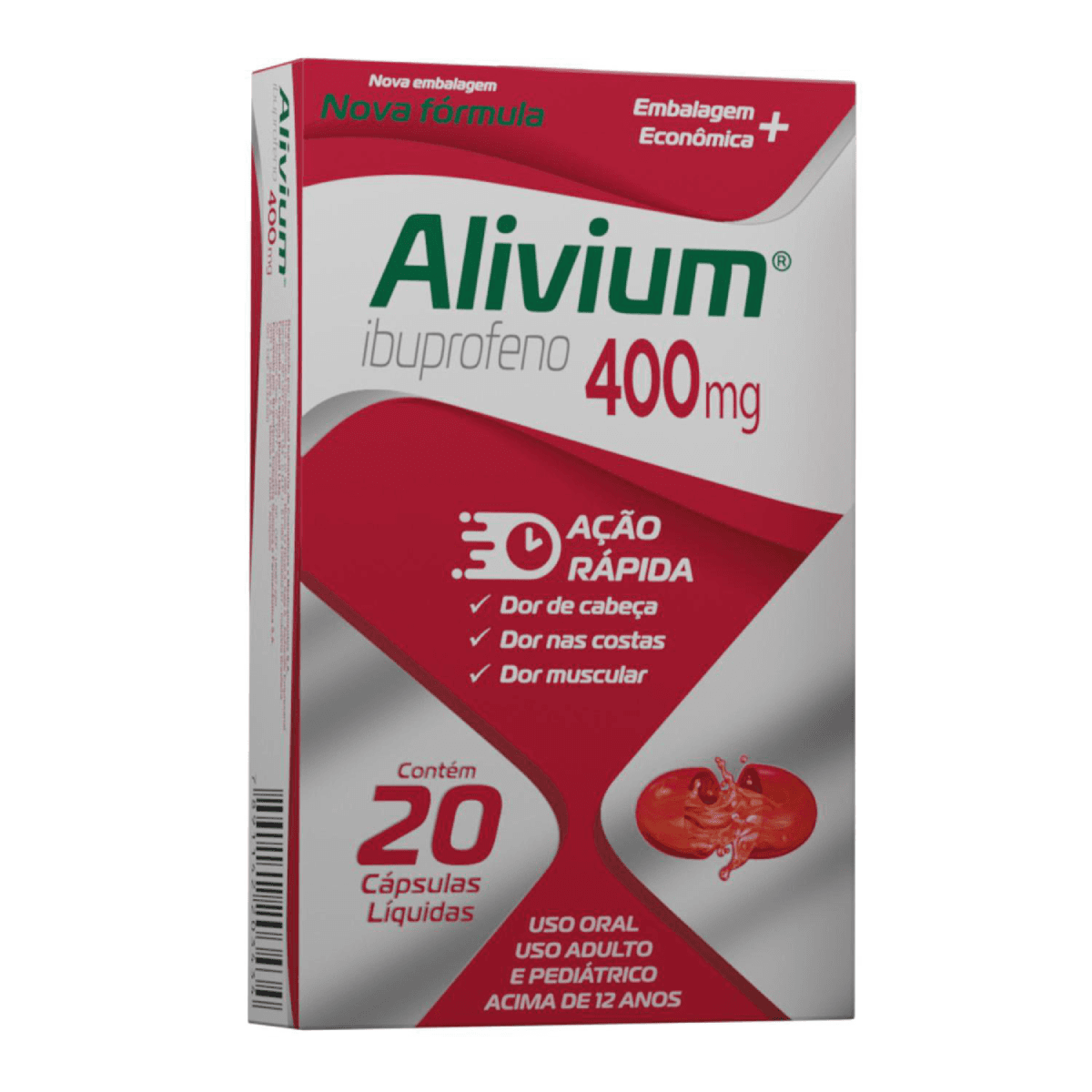 Alivium 400mg 20 Cápsulas - Imagem 1