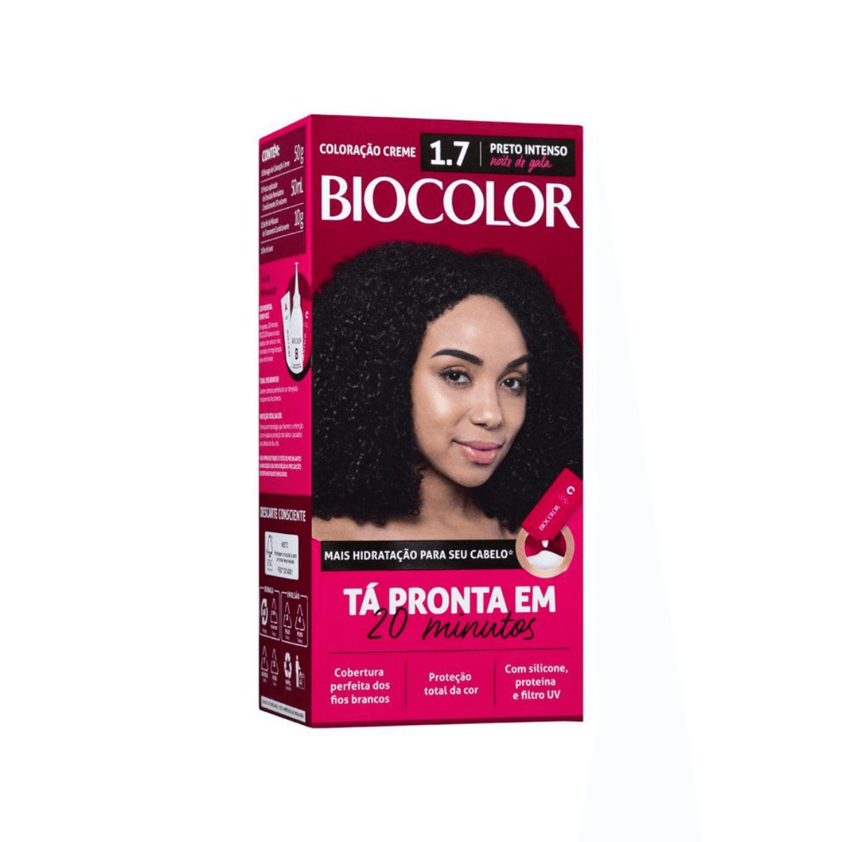 Tintura de Cabelo Biocolor Preto Intenso Noite de Gala 1.7 - Imagem 1