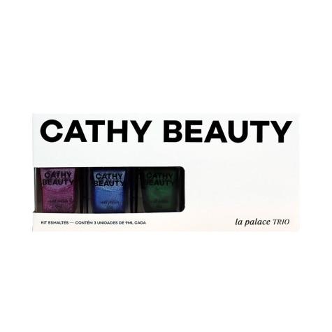 Kit Esmaltes Cremosos Cathy Beauty Le Palace 3 Unidades 9ml - Imagem 1