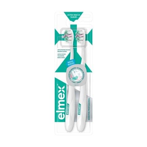 Kit Escova de Dente Elmex Sensitive Professional Ultra Macia Suave 2 Unidades - Imagem 1