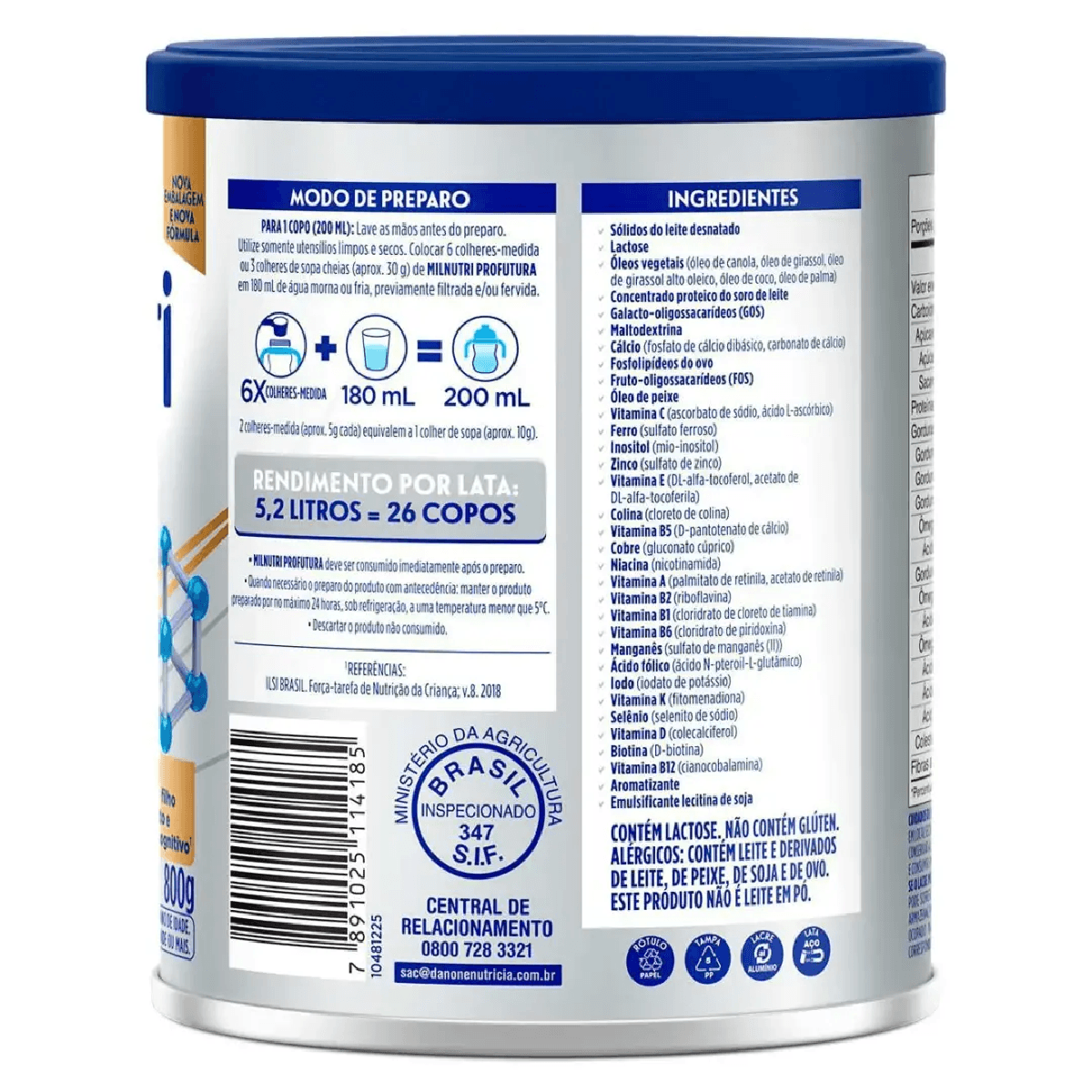 Composto Lácteo Milnutri Profutura 800g - Imagem 3