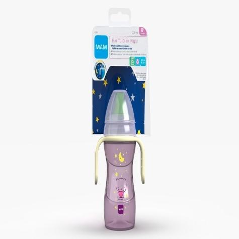 Copo MAM Fun To Drink Night Rosa 270ml - Imagem 1