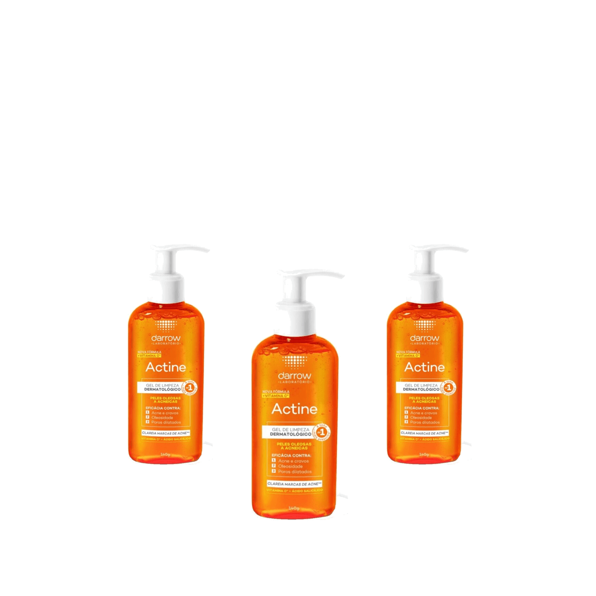 Kit 3 Unidades Gel de Limpeza Actine 140g - Imagem 1
